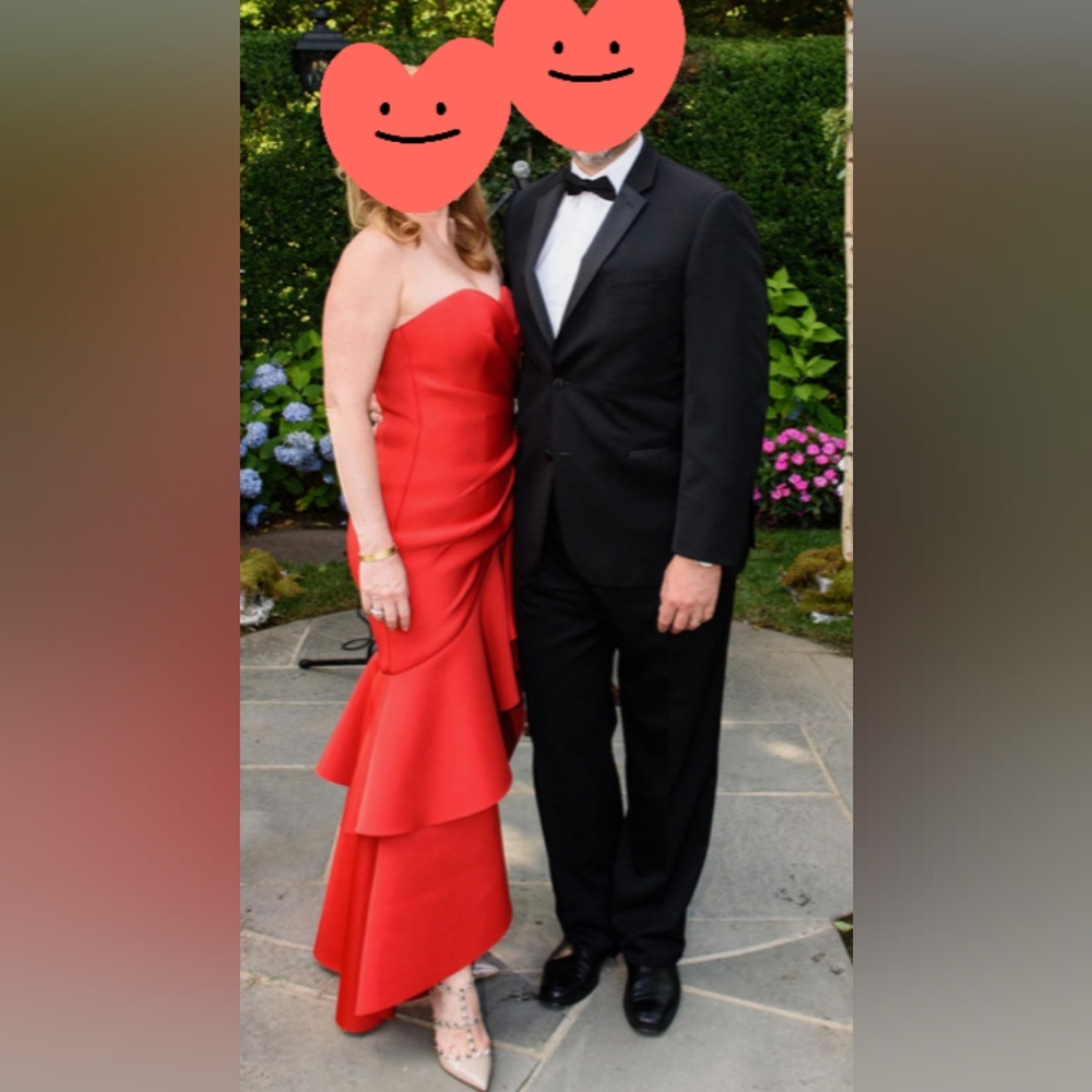 Badgley Mischka Red Dress for weddings and Special Events, Size 6